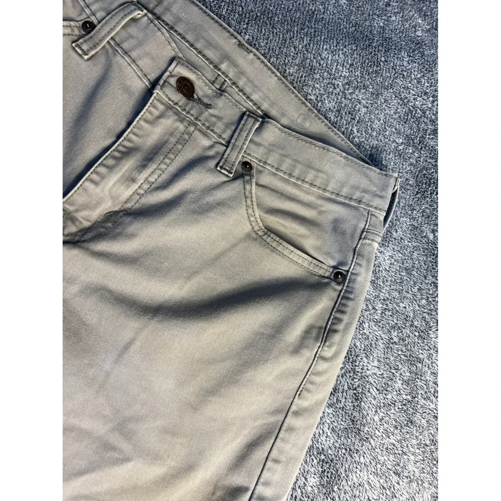 Levis 511 Slim Fit Pants Mens 31x32 Grey Khaki Stretch Casual Trousers
